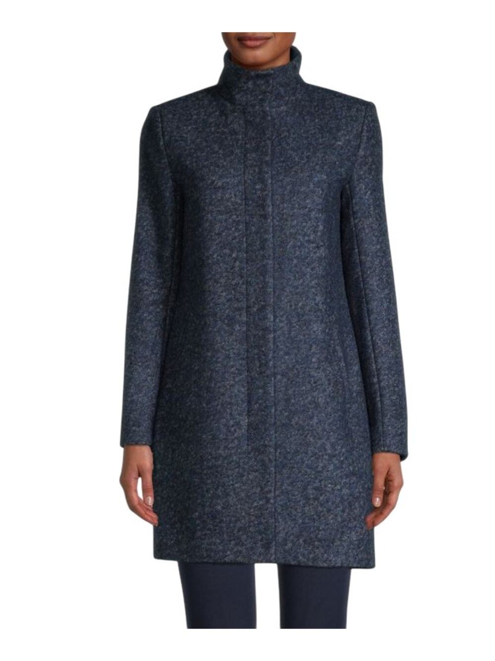Theory Blue Layti Wool Blend Coat